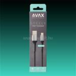 AVAX Töltőkábel, USB-A - Lightning, 3A, 1, 5 méter (acélszürke) (AVAX_CB401G) (AVAX_CB401G)