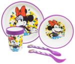 Stor Комплект за хранене с неплъзгаща основа Stor - Premium, Minnie Sunshine, 5 части (81285)