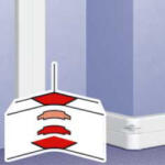 Legrand 10658 DLP belső könyök 65 mm mély 3 részes csatornához (010658)