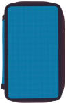 Herlitz Penar neechipat cu 3 fermoare Herlitz 400198307, Motiv uniblue (400198307) Penar