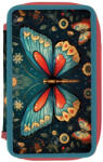 Herlitz Penar neechipat cu 2 fermoare Herlitz 400198298, Motiv butterfly (400198298) Penar
