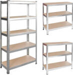 Humberg Fém ipari polcrendszer MDF lapokkal 150x75x30cm - 625kg teherbírás (4810)