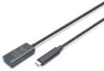 ASSMANN DA-73113 SuperSpeed Aktív USB-A 3.2 Gen2 USB type-C hosszabbító kábel 5m (DA-73113) - officedepot