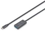 ASSMANN DA-73110 SuperSpeed Aktív USB-A 3.2 Gen1 USB type-C hosszabbító kábel 5m (DA-73110) - officedepot