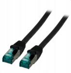  Patch kábel Cat6A, S/ftp, Lsoh 0, 15 m, fekete MK6001.0, 15B (MK6001.0,15B)