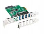 Lanberg Kártya Pci. ex-> Usb 3.1 Gen1 PCE-US3-004 (5901969424539)