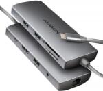 AXAGON multifunkciós Hub 9in1 Usb 5Gbps, 3x Usb-a, Usb-c, Hdmi 4K/60Hz, (HMC-8HLSA)