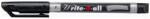 FlexOffice Alkoholos marker, 0, 7 mm, kúpos, STABILO "Write-4-all", fekete (TST15646)