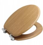 BISK WC-ülőke szabadon ereszkedő kemény természetes Mdf Bisk 08223 (08223)