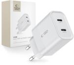Tech-Protect C20W 2-PORTOS Hálózati Töltő PD20W Fehér (C20W)