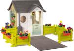 Smoby Házikó kis kertész részére bejárati résszel a kerten keresztül Garden House Life Smoby kivételesen bővíthető 24 hó-tól (SM810255-B)