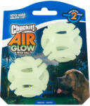 Chuckit! Max Glow Air Fetch Ball pakk - Foszforeszkáló, légáteresztő kutyalabdák (M; 2 db labda / csomag; Átmérő: 6.5 cm)