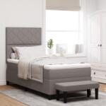 vidaXL Boxspring ágy matraccal és pad tájú 100x200 cm szövet (3344125)