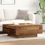 vidaXL Kávézóasztal Régi Fa 80x80x31 cm Mérnöki Fa (862997)