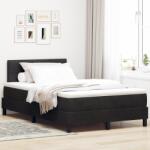 vidaXL Boxspring Ágy Matrac & LED Fekete 120x200 cm Bársonyos (3342646)