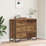 vidaXL Fiókos Szekrény Régi Fa 91x35.5x74.5 cm Szerelt Fa (3365603)