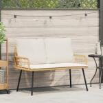 vidaXL Kerti Pad Natúr 114x64x78 cm Polirattan (4108262)