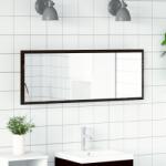 vidaXL LED tükör fürdőszobához fekete tölgyből, 100x8, 5x37 cm mérnöki fa (862548)