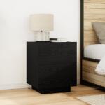 vidaXL Éjjeli szekrény LED világítással 2 db Fekete tölgy 45x40x55 cm (863062)