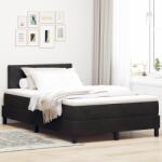 vidaXL Boxspring Ágy Mattal és LED-del Fekete 120x200 cm Bársonyos (3342712)
