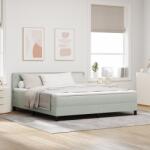 vidaXL Boxspring Ágy Matrac Könnyű Szürke Super King Bársony (3339122)