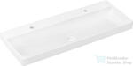 Hansgrohe XELU Q 120x48 cm-es 2 csaplyukas mosdó túlfolyó nélkül, fehér 60322450 (60322450)