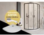 H2O Comfort A Fekete 90 Zuhanykabin + Slim Nero A 90 Zuhanytálca + St620 Szifon (h2o-10903)