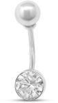 ÉkszerM Fehérarany Köldök Piercing AU 93725