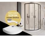H2O Comfort A Fekete 90 Zuhanykabin + Nero A 90 Zuhanytálca + St620 Szifon (h2o-10902)