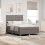 vidaXL Boxspring Ágy Matraccal Taupe 140x190 cm Szövet (3339620)