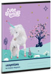 Ars Una Ars Una: Cute animals Unikornis mintás leckefüzet 38 lapos A/5 (50844487) - jatekshop