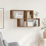 vidaXL Fali Polc Régi Fa 100x20x53 cm Műszaki Fa (869195)