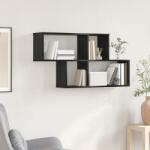 vidaXL Falipolc Fekete tölgy 100x20x53 cm Mérnöki Fa (869197)