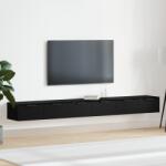 vidaXL Fali szekrények 2 db Fekete tölgy 102x30x20 cm Szerelt fa (3333075)