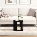 vidaXL Dohányzóasztal Fekete tölgy MDF 32 x 32 x 30 cm Egyszerű (873912)