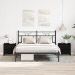 vidaXL Éjjeli asztal 2 db Fekete tölgy 45x34x44, 5 cm Műanyag (863358)