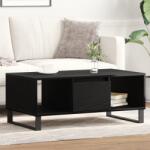 vidaXL Fekete tölgy kávézóasztal 90x50x36, 5 cm Készített fa (862964)