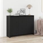vidaXL Fekete Tölgy Büfé 102x33x75 cm Műanyag Fa (862084)