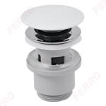 FERRO Klick-klack fehér lefolyószelep G5/4 túlfolyós mosdóhoz, műanyag kerámia tetővel (S288PPC) (S288PPC)
