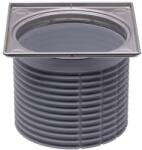 HL HL3200 Rácstartó d 110, 121x121mm KLICK-KLACK rendszerű nemesacél rácstartó kerettel (V2A) (HL3200)