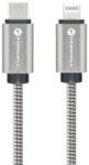  FORCELL F-ENERGY C238 USB-C-Lightning adatkábel, PD, 3A, 27W, 1m, ezüst