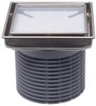 HL HL3020 Becsempézhető látható rész d 110m, nemesacél kerettel 132x132mm/ 112x112mm