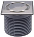 HL HL3000Pr Rácstartó d 110, 121x121mm "KLICK-KLACK" rendszerű nemesacél kerettel, 115x115 nemesacél ráccsal, "Primus"bűzzárral