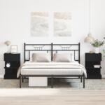 vidaXL Éjjeli asztal 2 db Fekete Tölgy 40x35x65 cm Mérnöki Fa (862700)