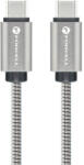 Forcell F-ENERGY C238 USB-C-USB-C adatkábel, PD, 5A, QC4.0, 100W, 1m, ezüst - speedshop