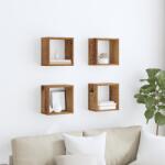 vidaXL Fali Polcok Régi fa Tömör Újrahasznosított Fa 26 x 15 x 26 cm (875177)
