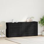 vidaXL büfé 2 db Fekete tölgy Szerelt fa (3333083)