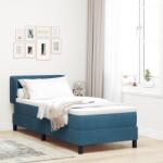 vidaXL Boxspring ágy matraccal sötétkék 80x200 cm bársony (3340416)