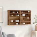 vidaXL Vitrine Szép Szekrény Régi Fa 100x15x58 cm Műanyag Fa (873904)