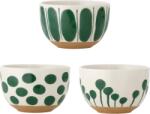 Bloomingville Castronașe Linora 580 ml alb-verde 3 buc (82061844) Castron